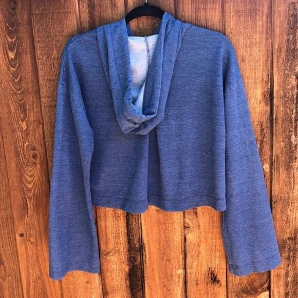 Cloth and Stone Cropped Lightweight Hooded Sweatshirt Top Medium - Picture 7 of 9